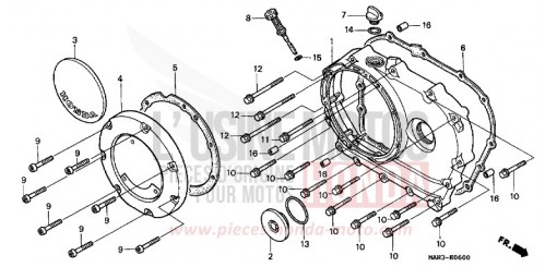 COPERCHIO CARTER MOTORE DESTRO VT1100C2X di 1999